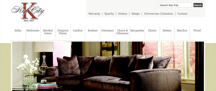 Key City Furniture's Website